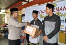Polda DIY Bagikan Ratusan Paket Sembako di Bantul