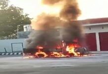 Mobil Terbakar Saat Isi BBM, Pengemudi Luka-Luka