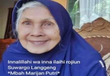 Istri Juru Kunci Gunung Merapi Tutup Usia