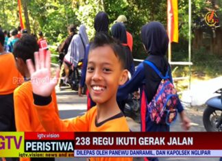 Ratusan Regu Gerak Jalan Meriahkan HUT RI Kapanewon Nglipar