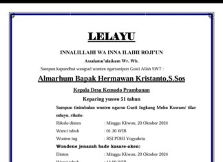 Kepala Desa Kemudo Tutup Usia