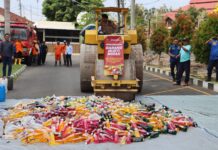 Minuman Keras Berbagai Merek Dimusnahkan Polisi