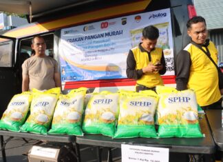 Satgas Pangan Polres Bantul Salurkan Beras