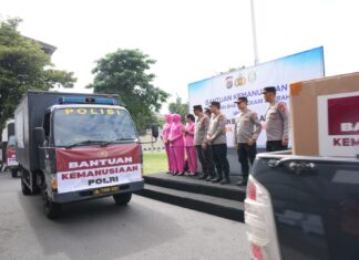 Polda DIY Berangkatkan Bantuan ke Korban Bencana