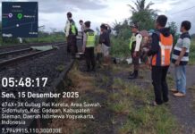 Seorang Wanita Paruh Baya Tewas Tertabrak Kereta Api Bandara