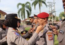 177 Personel Polres Bantul Naik Pangkat