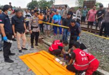 Warga Godean Tewas Tertabrak Kereta Api