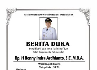 Kabar Duka, Wakil Bupati Klaten Berpulang di Usia 33 Tahun
