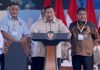 Prabowo Hadiri Hari Buruh di Silang Monas