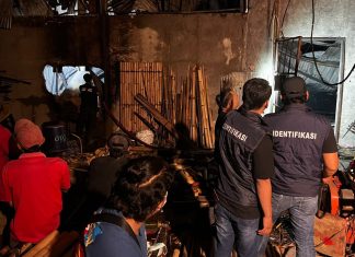 Gudang Pabrik Bambu Terbakar, Kerugian Rp 1 Miliar Lebih