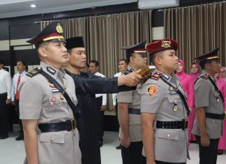 Kapolres Bantul Pimpin Sertijab Kasatreskrim dan Kapolsek Banguntapan