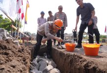 Peletakkan Batu Pertama Gedung Gegana oleh Kapolda DIY